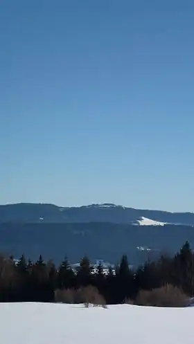 Vue du mont Châteleu depuis la montagne de Gilley.