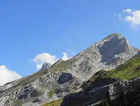 Le mont Charvet vu du sud-ouest depuis la Bombardellaz.