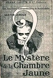 Couverture de Henri Delaspre pour Mystère de la chambre jaune (1908).
