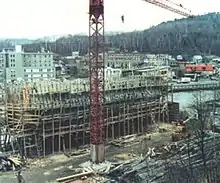 La construction du Pélican en 1990.