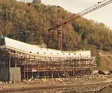 La construction du Pélican en 1991.