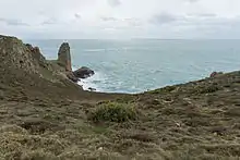 L'aiguille du Pinacle dans Les Landes de Jersey .