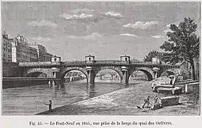 Le pont dessiné en 1845.