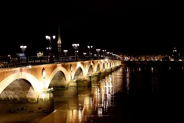 Vue depuis la rive droite de la Garonne.