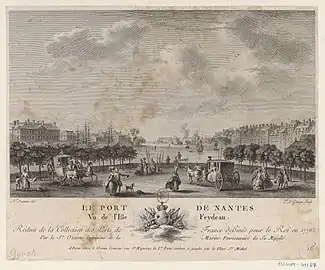 Le port de Nantes vu de l'île Feydeau, 1776