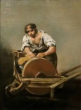 Le Rémouleur de Francisco de Goya, 1812.