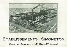 Ets Simoneton-Le Raincy