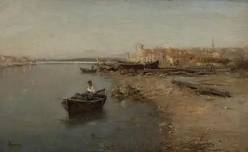 Le Soir aux Martigues (vers 1850), Bath, National Gallery of Victoria (en).