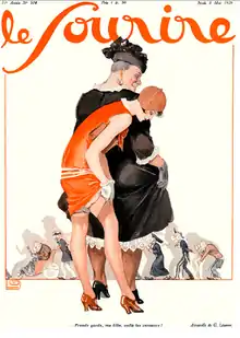 Couverture de Le Sourire par Georges Léonnec, 3 mai 1928.