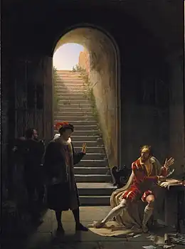 Le Tasse en prison visité par Montaigne (1821)