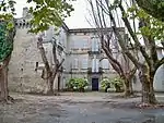Château du Thorferme, écurie, remise, cour, parc, enceinteallée, aménagements paysagers, rives du canal dérivé de la Sorgue