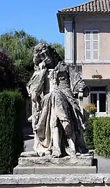 La statue de Molière qui ornait la façade de l'opéra d'Avignon.