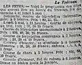 Le programme des fêtes du Trévoux des 4 et 5 mai 1924 (journal La Dépêche de Brest et de l'Ouest du 28 avril 1924).