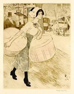 Le Trottin, eau-fort et point sèche, 1911. musée de Genève MHA