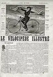 Le Vélocipède illustré n°1, 6 avril 1890, l'un des successeurs homonymes du bimensuel de 1869-1872.