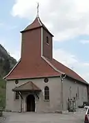 L'église, côté sud-ouest.