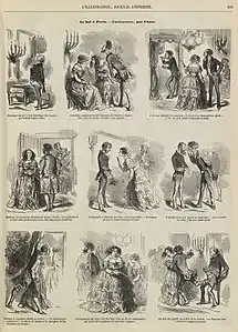 Le Bal à Paris, paru dans L'Illustration du 14 février 1852.