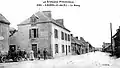 Le bourg de Caurel vers 1920 (carte postale).