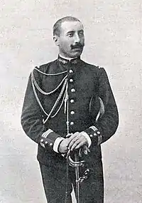 Le capitaine Émile Coste, champion olympique de fleuret en 1900.