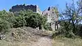 Le château de Fressac, vu du chemin le reliant aux Montèzes