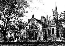 Le château vers 1880 (dessin)