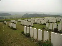 Le cimetière militaire britannique.