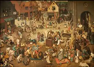 Le Combat de Carnaval et Carême, Pieter Brueghel l'Ancien.
