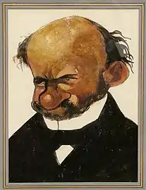 Portrait-charge d'Émile Chautemps paru dans L'Assiette au beurre (1903)