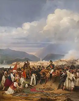 Le général Maison recevant la reddition du château de Morée de Patras le 30 octobre 1828 (par Jean-Charles Langlois)