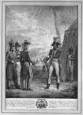 Le général Toussaint Louverture recevant un général anglais.