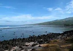 Le lagon de l'Étang Salé à marée basse.