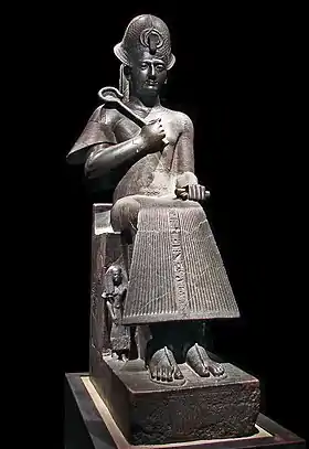 Ramsès II. Diorite, H 194 cm.Musée égyptologique de Turin