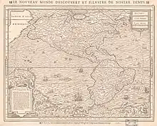 Carte de l'Amérique par André Thévet.