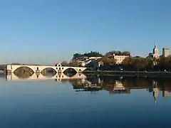 Le pont d'Avignon en France.