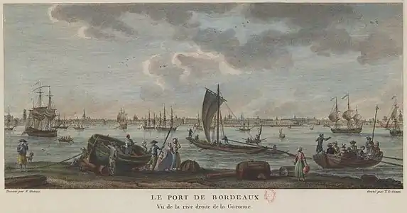 Le port en 1776, par Nicolas Ozanne.