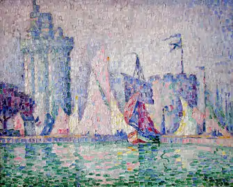 Le port de la Rochelle par Paul Signac (1863-1935) au Musée des beaux-arts de Nancy, 1915.