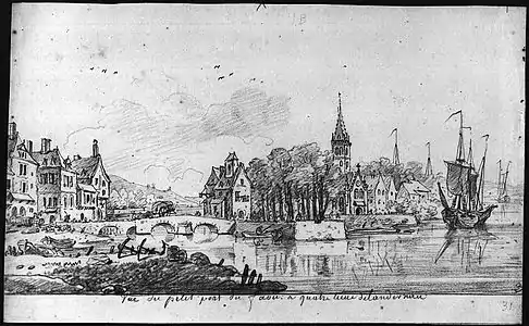 Le port du Faou en 1776 (dessin)