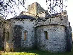 Le chœur de l'église priorale (vue extérieure).