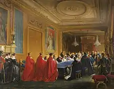 Le roi Louis-Philippe recevant l'Ordre de la Jarretière, 1844