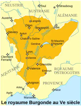 Le royaume Burgonde et la Provence au sein du Royaume ostrogoth au Ve siècle