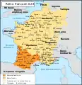 Ephémère royaume d'Aquitaine (629-632) de Caribert, correspondant en fait à la Vasconie.