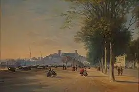 Le Suquet vu de la Croisette, Félix Pille, veduta, 1906.