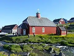Le temple à Qaqortoq, Groenland