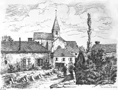 Le village après la Guerre de 1870 par Gastebois.