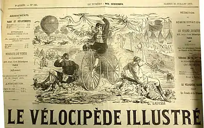 Le vélocipède illustré du 16 juillet 1870.