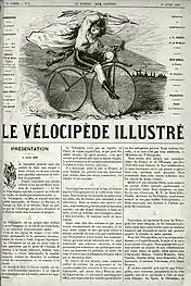 Le vélocipède illustré n°1, 1er avril 1869.