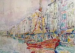 Le Vieux Port de Marseille (1931), crayon et aquarelle, musée Albert-André, Bagnols-sur-Cèze.