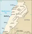 Carte du Liban.