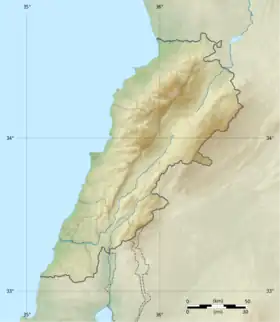 Voir sur la carte topographique du Liban