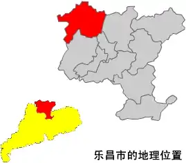Localisation de Lèchāng